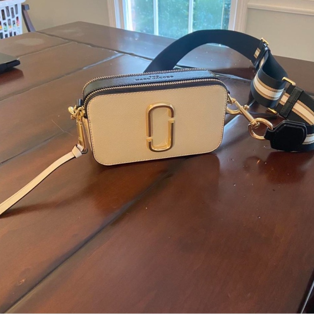 Marc Jacobs White and Black Crossbody Bag